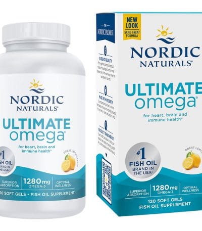Ultimate Omega – 1,280 MG Total Omega-3s – Lemon (120 Softgels)