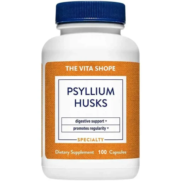 Psyllium Husks – Supports Digestive Health & Promotes Regularity – 100 Capsules