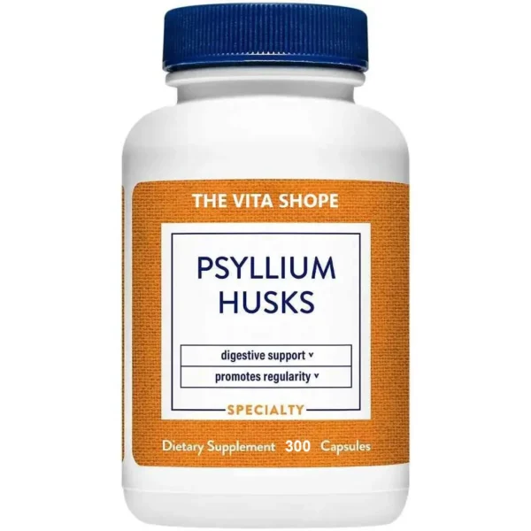 Psyllium Husks – Supports Digestive Health & Promotes Regularity – 300 Capsules