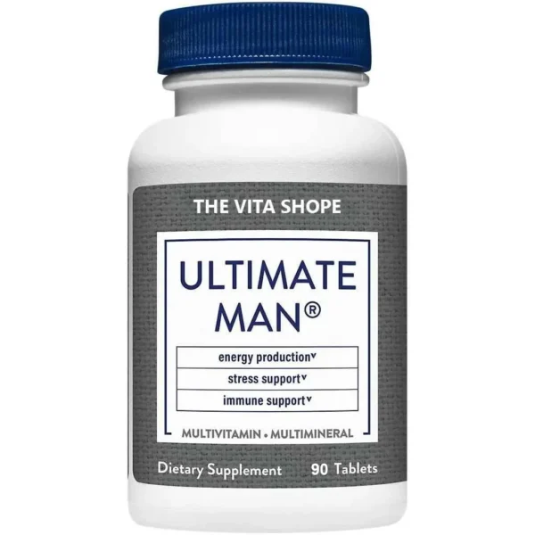Ultimate Man Multivitamin & Multimineral – Energy Production, Immune, & Stress Support (90 Tablets)