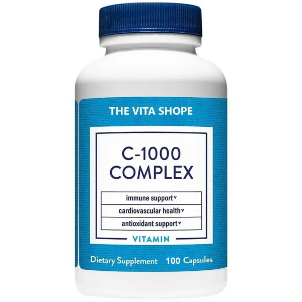 Vitamin C-1000 Complex – Immune, Antioxidant & Cardiovascular Health Support (100 Capsules)