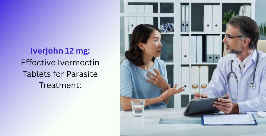 Iverjohn 12 mg tablets containing Ivermectin for parasite treatment