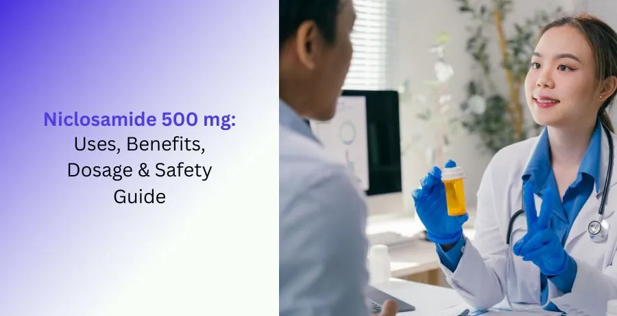 Niclosamide 500 mg tablets for parasite treatment