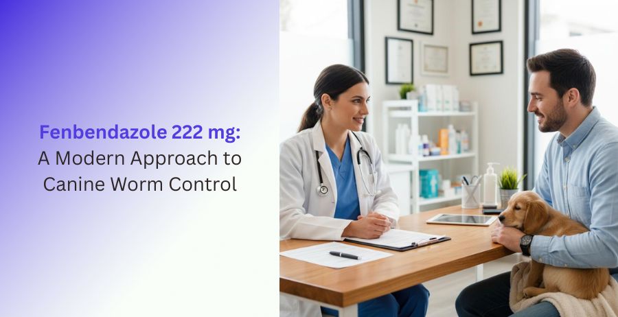 Fenbendazole 222 mg veterinary tablets for canine worm control, providing modern parasite management, deworming guidance, dosage information, safety precautions, and digestive health support for dogs.