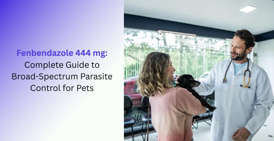 Fenbendazole 444 mg veterinary tablets for broad-spectrum parasite control in pets with information on dosage, intestinal worm treatment, benefits, side effects, and safe veterinary use