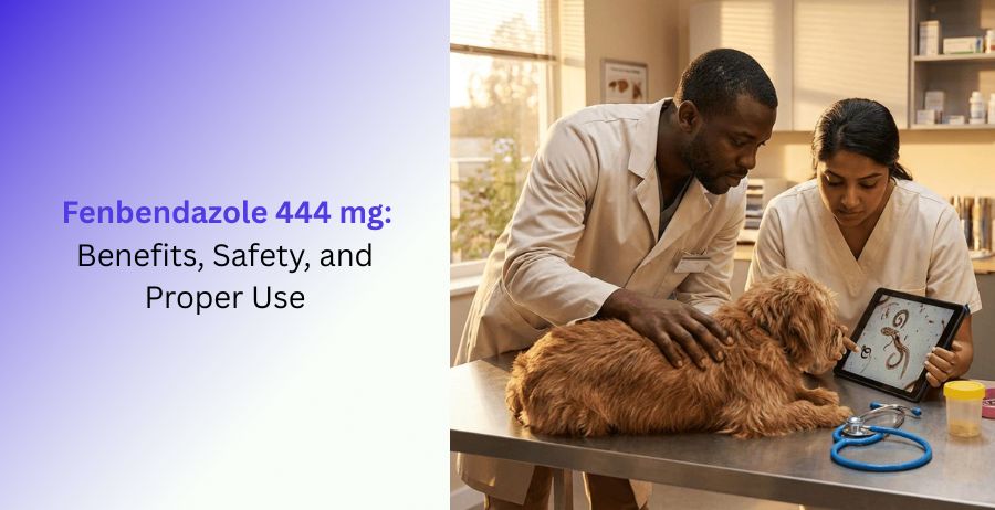 Fenbendazole 444 mg veterinary deworming medication guide explaining benefits, safety, proper use, dosage, and parasite treatment for animals