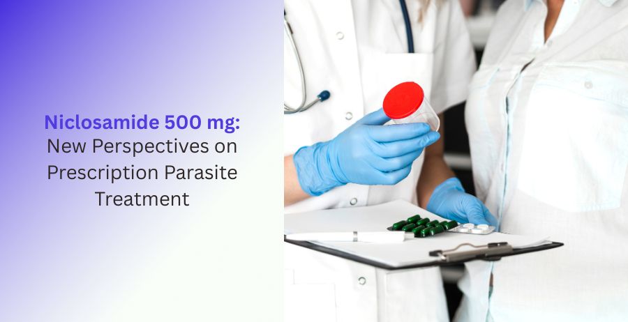 Niclosamide 500 mg prescription antiparasitic medication used for parasite treatment, highlighting medical uses, safety information, treatment guidance, and patient care.
